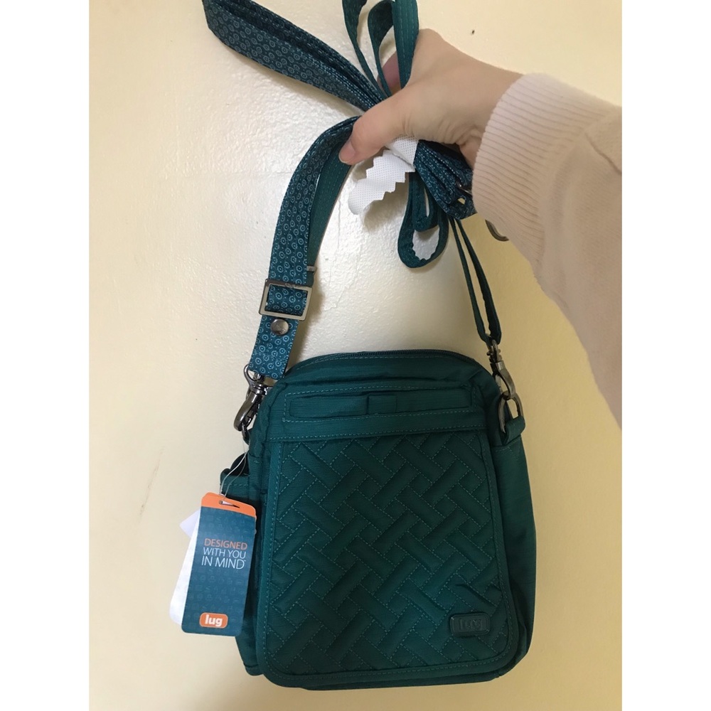 NWOT. Lug Teal Crossbody Travel Bag